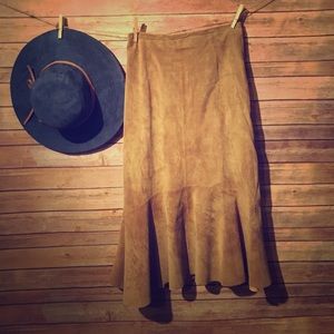 Suede skirt